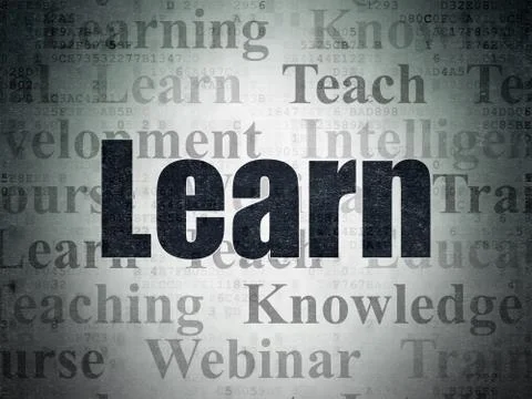 Education concept: Learn on Digital Data Paper background イラスト素材