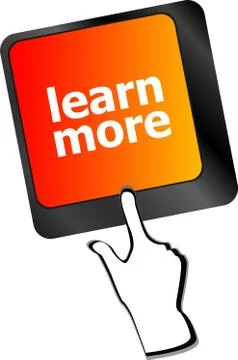 Education concept with learn more button on computer keyboard Illustrazione stock