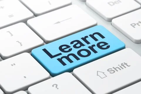 Education concept: Learn More on computer keyboard background 스톡 일러스트