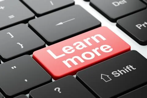 Education concept: Learn More on computer keyboard background 스톡 일러스트