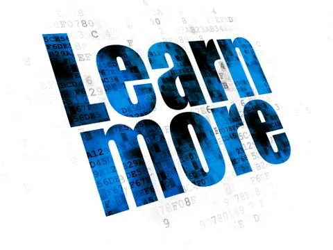 Education concept: Learn More on Digital background Stock Illustration
