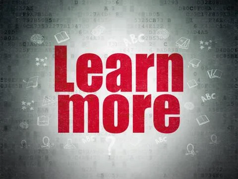 Education concept: Learn More on Digital Data Paper background 스톡 일러스트
