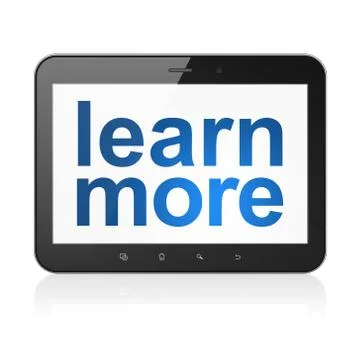 Education concept: Learn More on tablet pc computer 스톡 일러스트