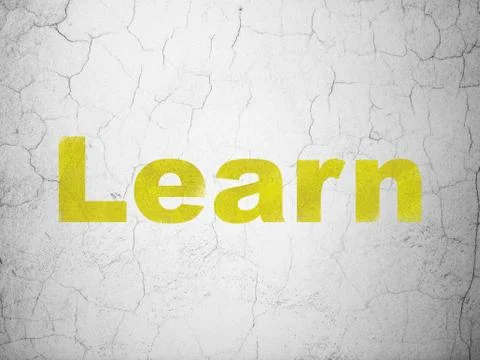 Education concept: Learn on wall background 스톡 일러스트