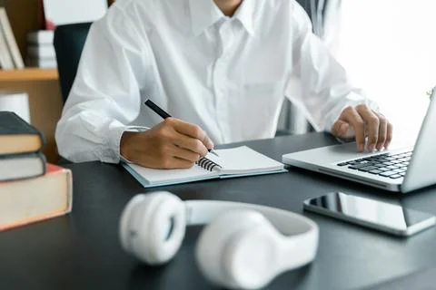 Education concept, learning and teaching with technology, e learning, teach.. Stock Photos