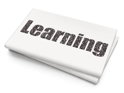 Education concept: Learning on Blank Newspaper background Stock Illustration