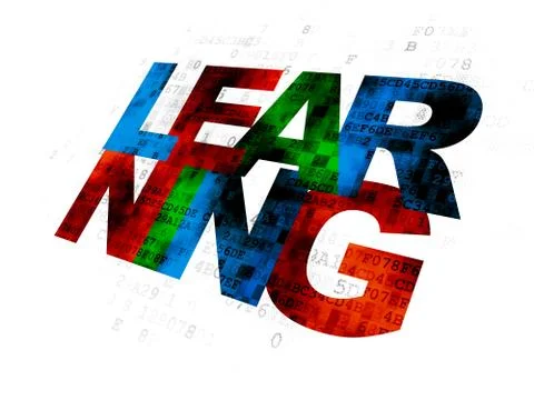 Education concept: Learning on Digital background 스톡 일러스트