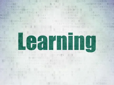 Education concept: Learning on Digital Data Paper background Stock Illustration