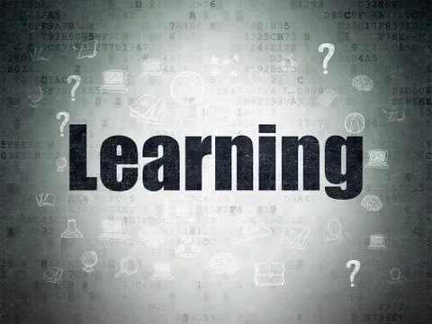 Education concept: Learning on Digital Data Paper background Stockillustratie
