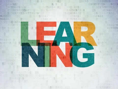 Education concept: Learning on Digital Paper background 스톡 일러스트