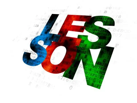 Education concept: Lesson on Digital background 스톡 일러스트