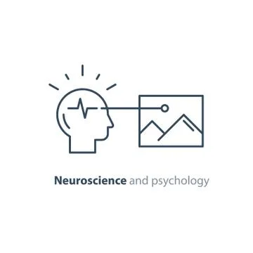 Education concept logo, human head icon, psychology and neuroscience 스톡 일러스트