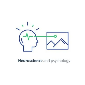 Education concept logo, human head icon, psychology and neuroscience 스톡 일러스트
