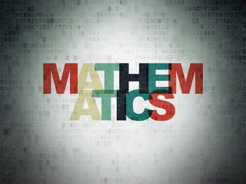 Education concept: Mathematics on Digital Data Paper background Иллюстрация
