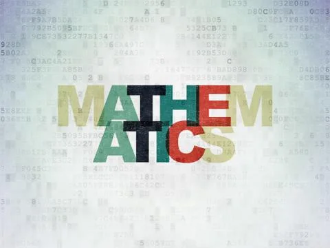Education concept: Mathematics on Digital Data Paper background Stockillustratie