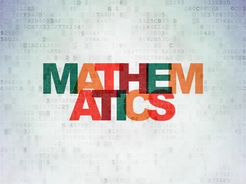 Education concept: Mathematics on Digital Data Paper background 스톡 일러스트