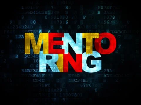 Education concept: Mentoring on Digital background Stock Illustration