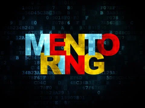 Education concept: Mentoring on Digital background Stock Illustration