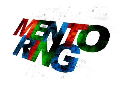 Education concept: Mentoring on Digital background Stock Illustration