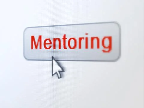 Education concept: Mentoring on digital button background Stock Illustration