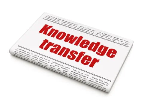 Education concept: newspaper headline Knowledge Transfer 스톡 일러스트