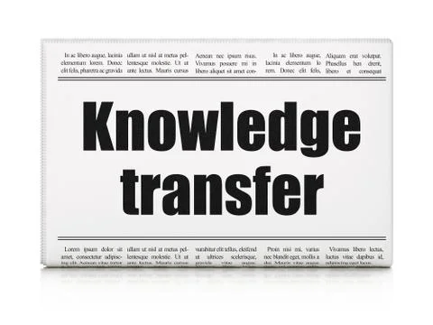 Education concept: newspaper headline Knowledge Transfer Illustrazione stock