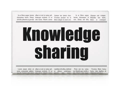 Education concept: newspaper headline Knowledge Sharing Stock Illustration