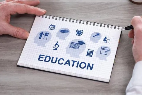 Education concept on a notepad Foto stock