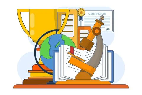 Education concept, object symbolizing knowledge. Stock Illustration