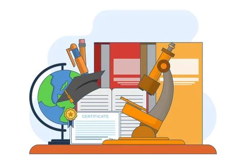 Education concept, object symbolizing knowledge. Stock Illustration