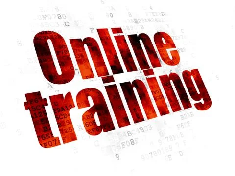 Education concept: Online Training on Digital background Stock Illustration
