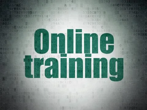 Education concept: Online Training on Digital Data Paper background 스톡 일러스트