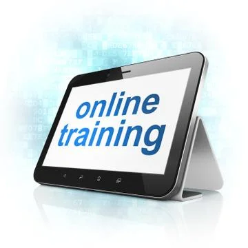 Education concept: Online Training on tablet pc computer Stockillustratie
