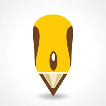 Education concept with pencil and computer mouse stock vector Stock Illustration