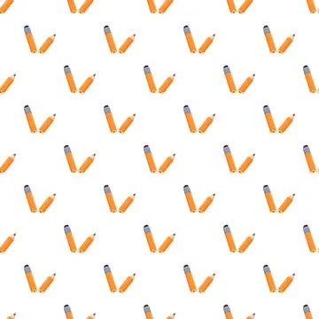 Education concept with pencils seamless pattern background Stock Illustration