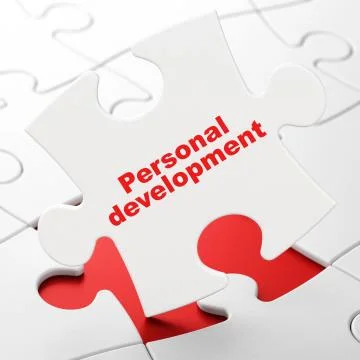 Education concept: Personal Development on puzzle background Illustrazione stock