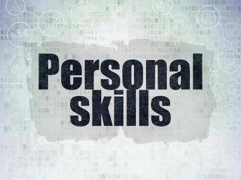 Education concept: Personal Skills on Digital Data Paper background Stockillustratie