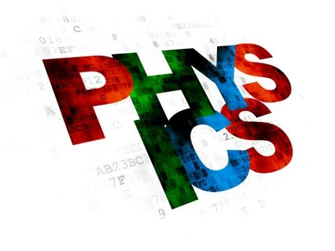 Education concept: Physics on Digital background イラスト素材