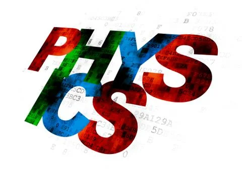 Education concept: Physics on Digital background Stockillustratie