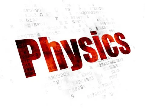 Education concept: Physics on Digital background Stock Illustration