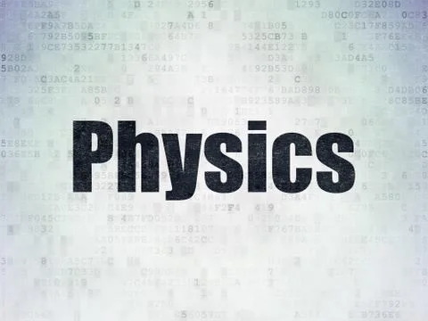 Education concept: Physics on Digital Data Paper background 스톡 일러스트