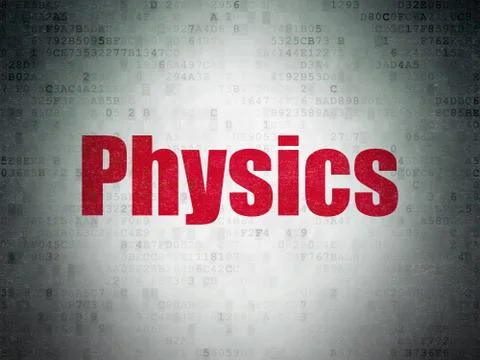 Education concept: Physics on Digital Data Paper background Stockillustratie