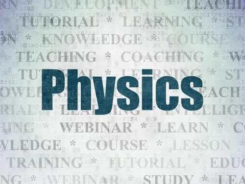 Education concept: Physics on Digital Data Paper background 스톡 일러스트