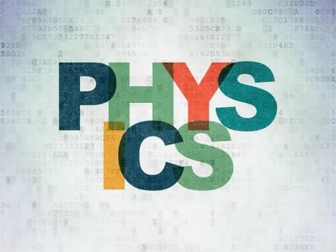 Education concept: Physics on Digital Data Paper background Stockillustratie