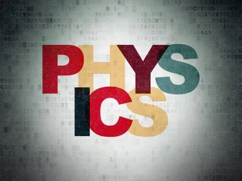 Education concept: Physics on Digital Paper background 库存插图