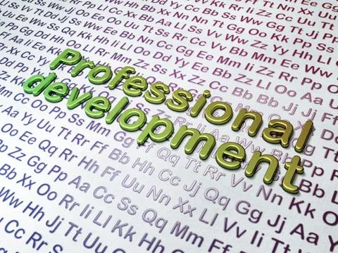 Education concept: Professional Development on Alphabet background Stock Illustration