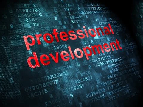 Education concept: Professional Development on digital backgroun Stock Illustration