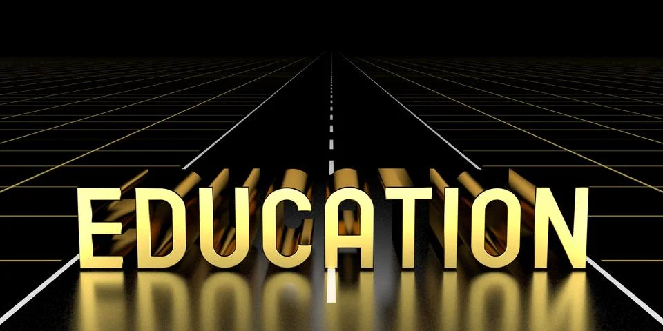 Education concept, road - 3D rendering 스톡 일러스트