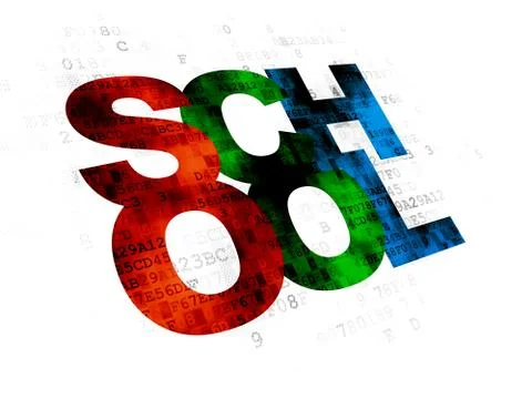 Education concept: School on Digital background Stock Illustration