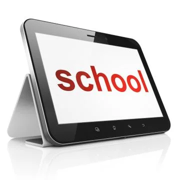 Education concept: School on tablet pc computer Stockillustratie